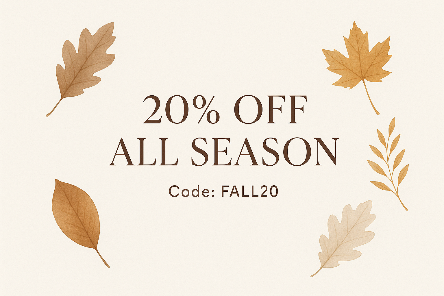 Minimal Fall Sale Promo Banner