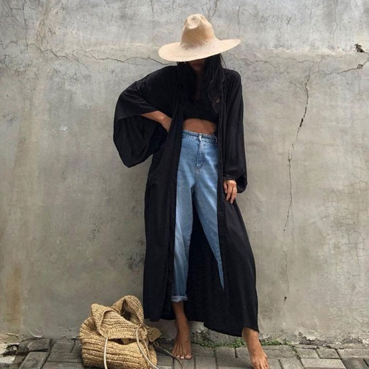 Kim Noir Goddess Robe- Versatile beach & day wear cover-up