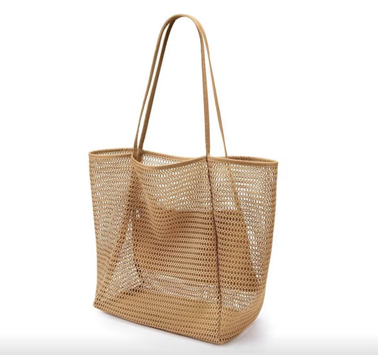 The Material Girl Beach Tote-  Sand